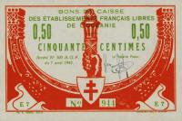 Gallery image for French Oceania p7: 50 Centimes